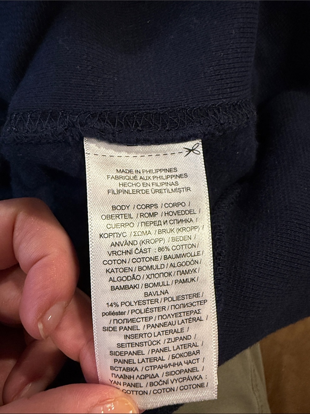 Polo by Ralph Lauren Navy Hoodie with Yellow Logo - Picture 4 of 4
